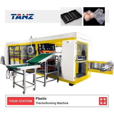 Plastvakuumformningsmaskine Fire arbejdsstationer positivt og negativt tryk